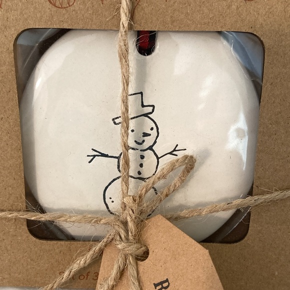 Rae Dunn Flat Ceramic Ornaments - Picture 3 of 6